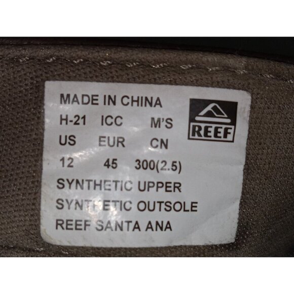 Reef Santa Ana Mens Sandals Brown Thong Leather Strap Beach Slip On Size 12 - Picture 7 of 7